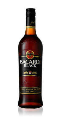 Bacardi Black flaska